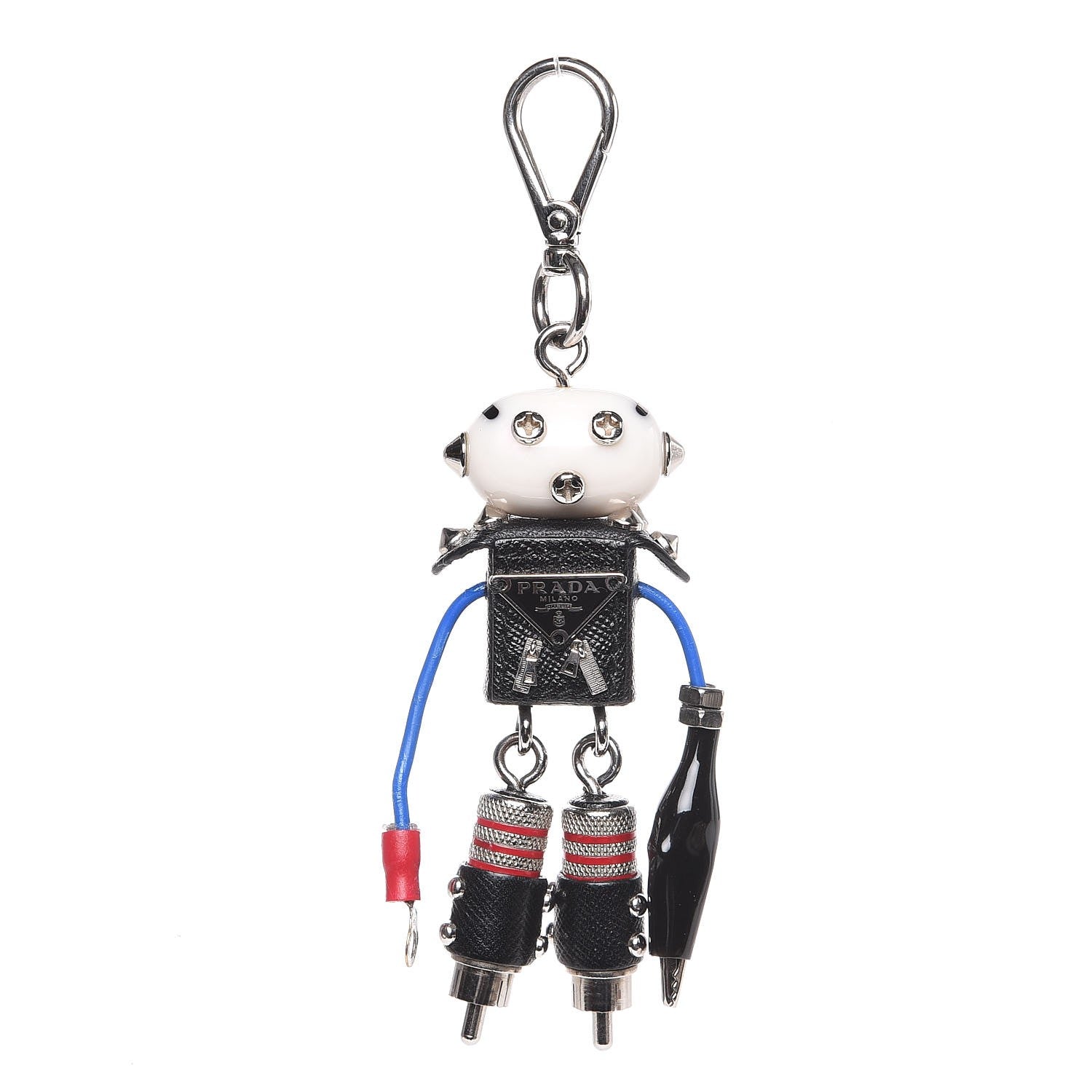 Prada Saffiano Edward Robot Trick Keychain 1 of 6