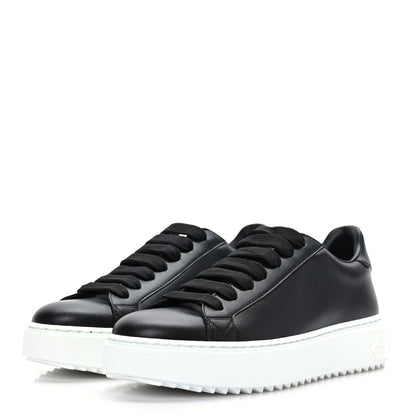 Louis Vuitton Calfskin Time Out Sneakers 38 Black 3 of 8