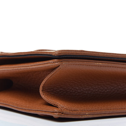Christian Dior Grained Calfskin Medium Diorama Flap Bag Brown 8 of 9