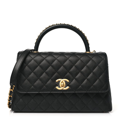 Chanel Caviar Quilted Small Coco Chain Handle Flap Black 1 of 10