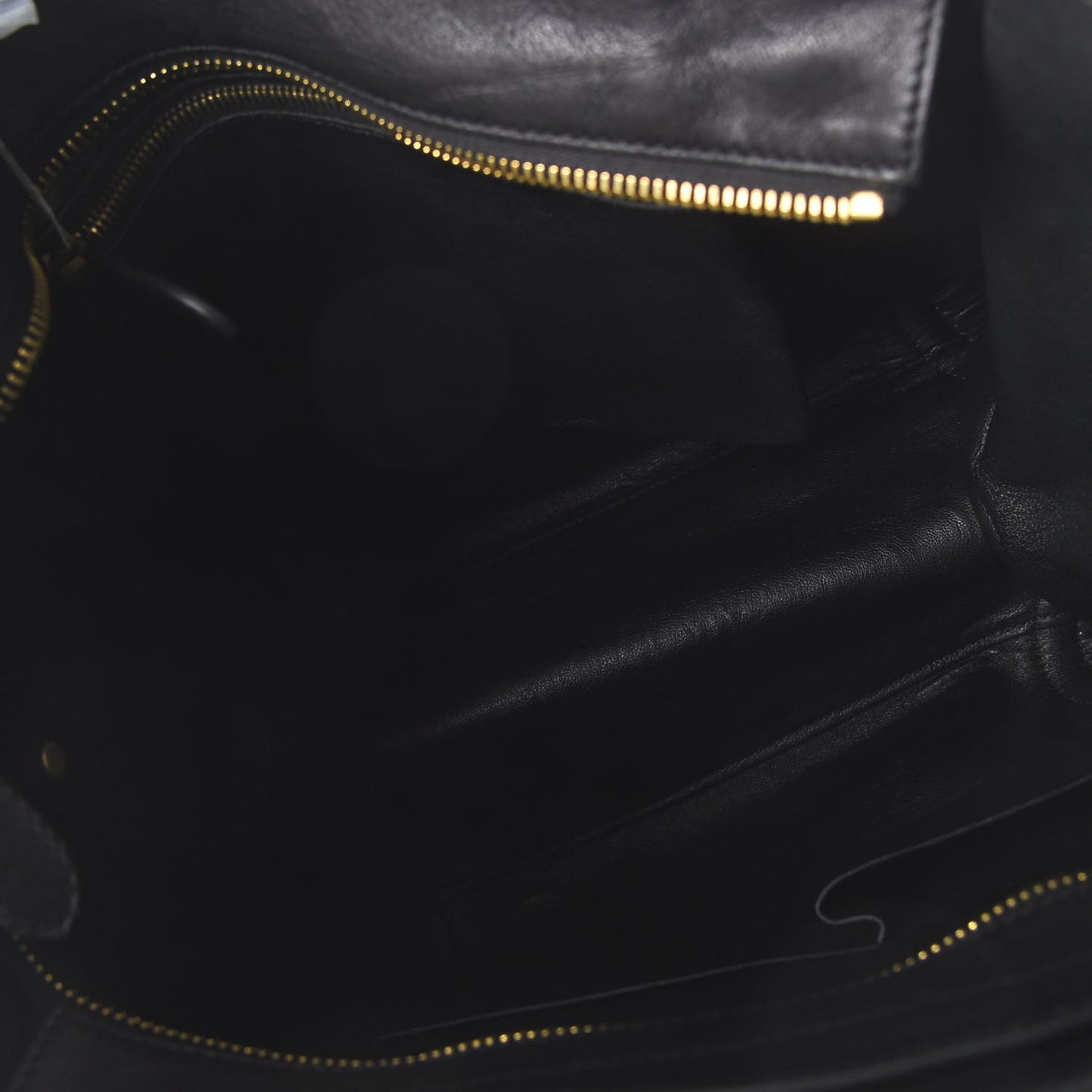 Smooth Calfskin Suede Mini Luggage Black