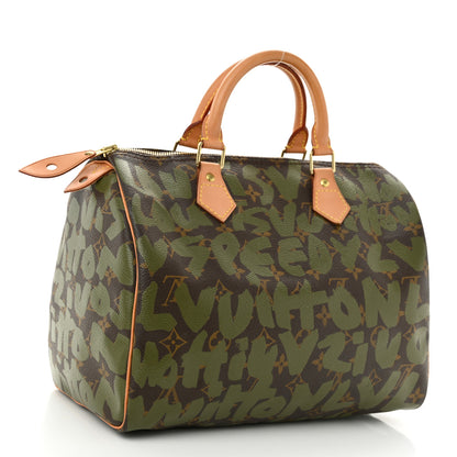 Louis Vuitton Monogram Graffiti Speedy 30 Kaki 3 of 10