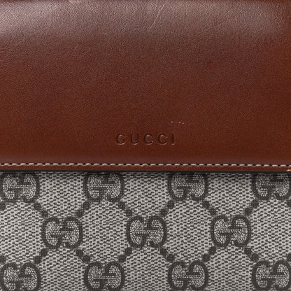 Gucci GG Supreme Monogram French Flap Wallet Brown 7 of 11