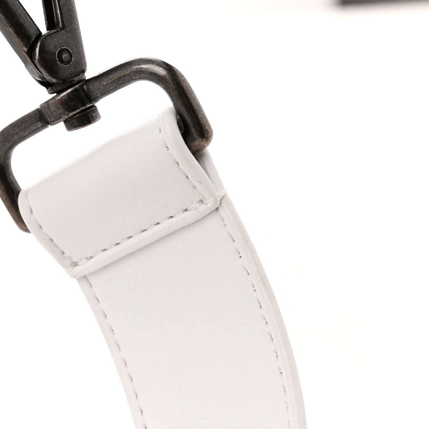 Vegan Leather Major Circle Bag White