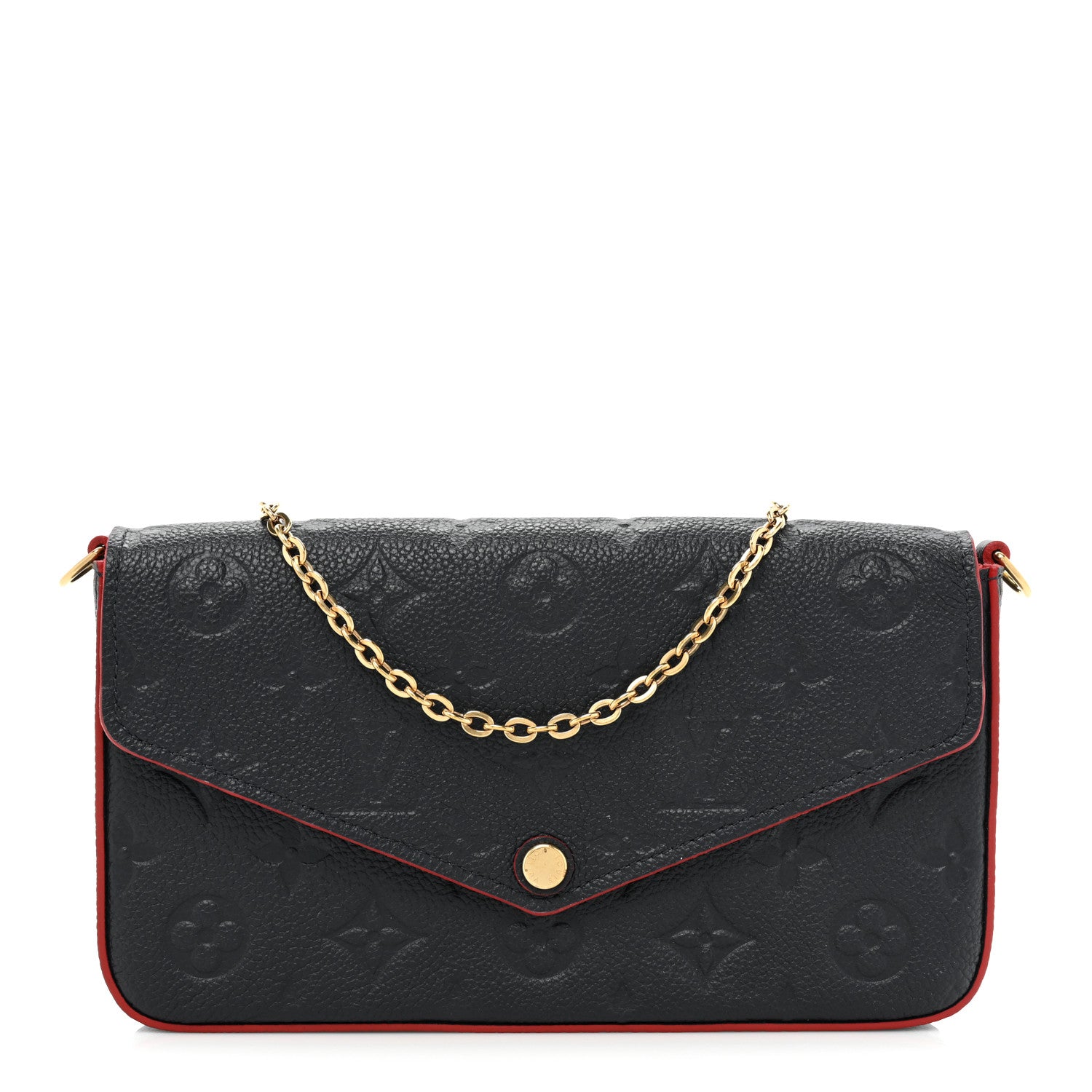 Louis Vuitton Empreinte Pochette Felicie Chain Wallet Marine Rouge 1 of 11