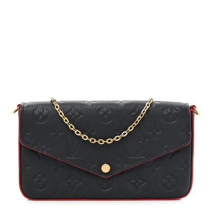 Louis Vuitton Empreinte Pochette Felicie Chain Wallet Marine Rouge 1 of 11