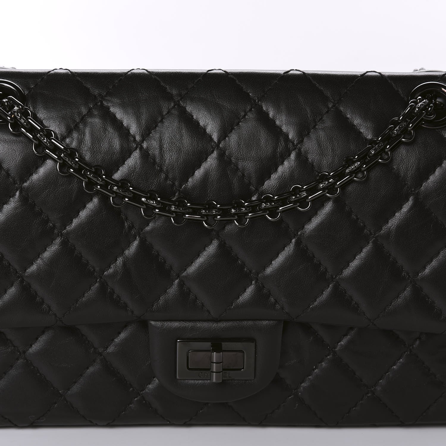 Chanel Aged Calfskin Quilted 2.55 Reissue 225 Flap So Black 10 of 10