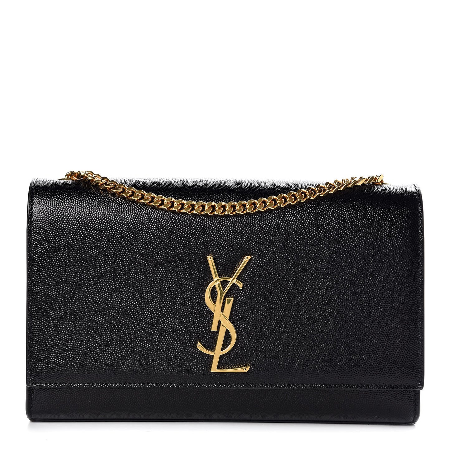 Grain De Poudre Medium Classic Monogram Kate Satchel Black