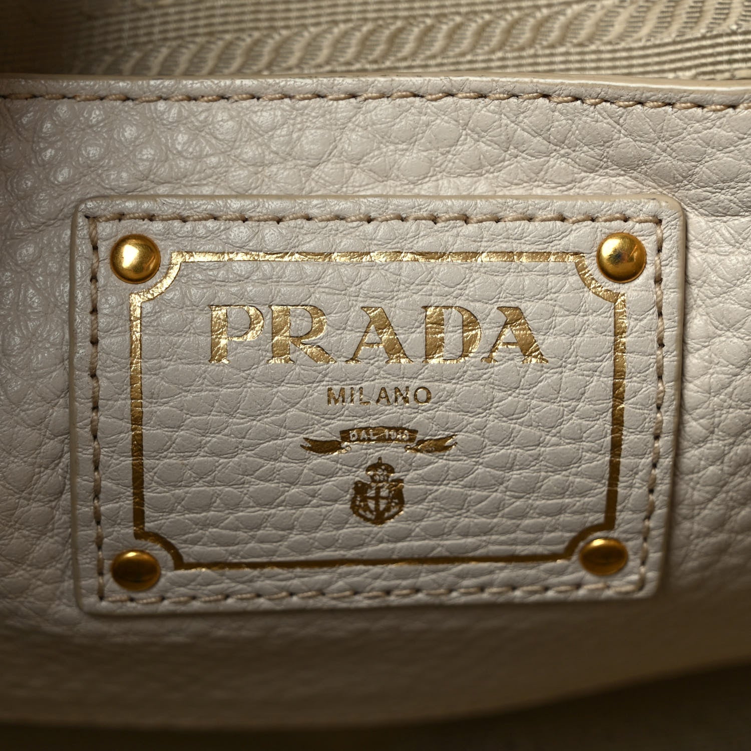 Prada Vitello Daino Front Pocket Tote Talco 6 of 10