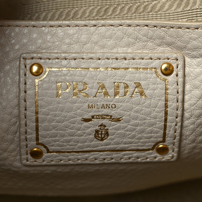 Prada Vitello Daino Front Pocket Tote Talco 6 of 10