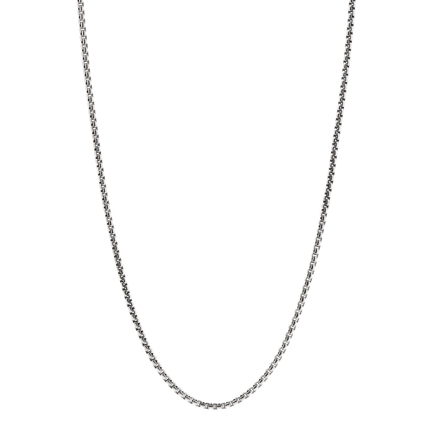 Sterling Silver 14K Yellow Gold 3.6mm Box Chain Necklace 37.5"