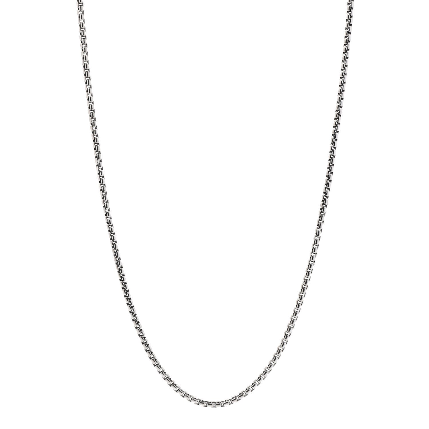 David Yurman Sterling Silver 14K Yellow Gold 3.6mm Box Chain Necklace 37.5" 1 of 5