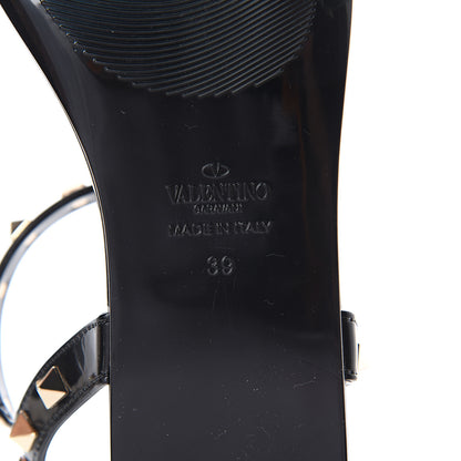 Valentino Garavani PVC Jelly Rockstud Caged Sandals 39 Black 6 of 7