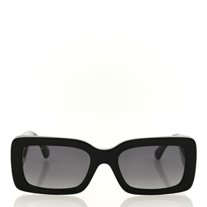 Chanel Acetate Rectangle Sunglasses 5534 Black 2 of 8