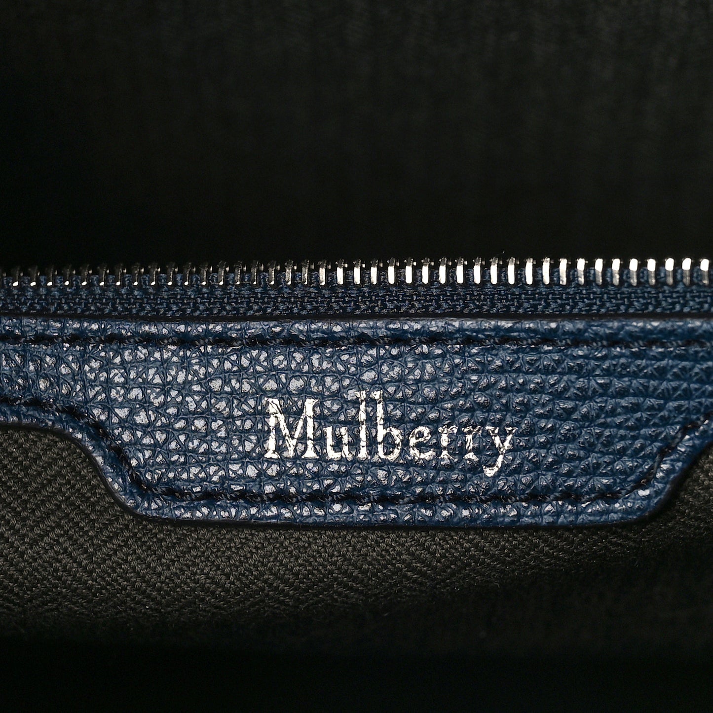 Small Classic Grain Calfskin Belgrave Single Document Holder Deep Sea
