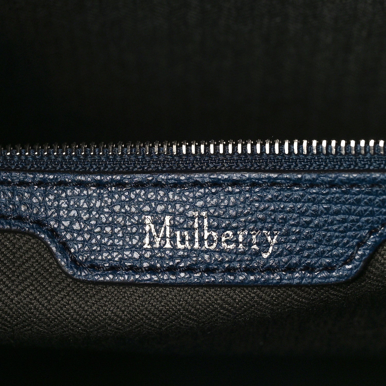 Mulberry Small Classic Grain Calfskin Belgrave Single Document Holder Deep Sea 6 of 8
