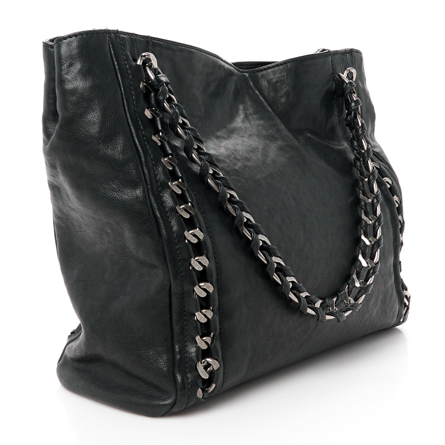 Chanel Glazed Caviar Modern Chain Tote Black 3 of 10