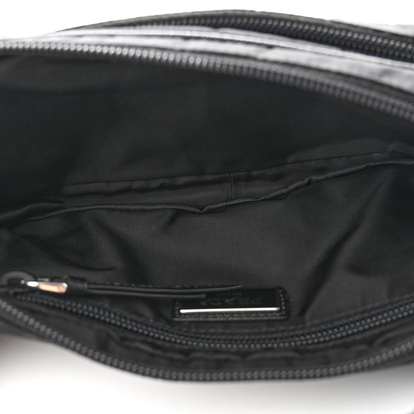 Re-Nylon Saffiano Belt Bag L Black