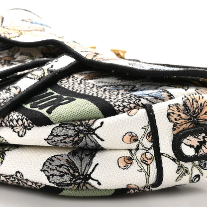 Christian Dior Canvas Toile Mexico Embroidery Saddle Bag White Multicolor 10 of 10
