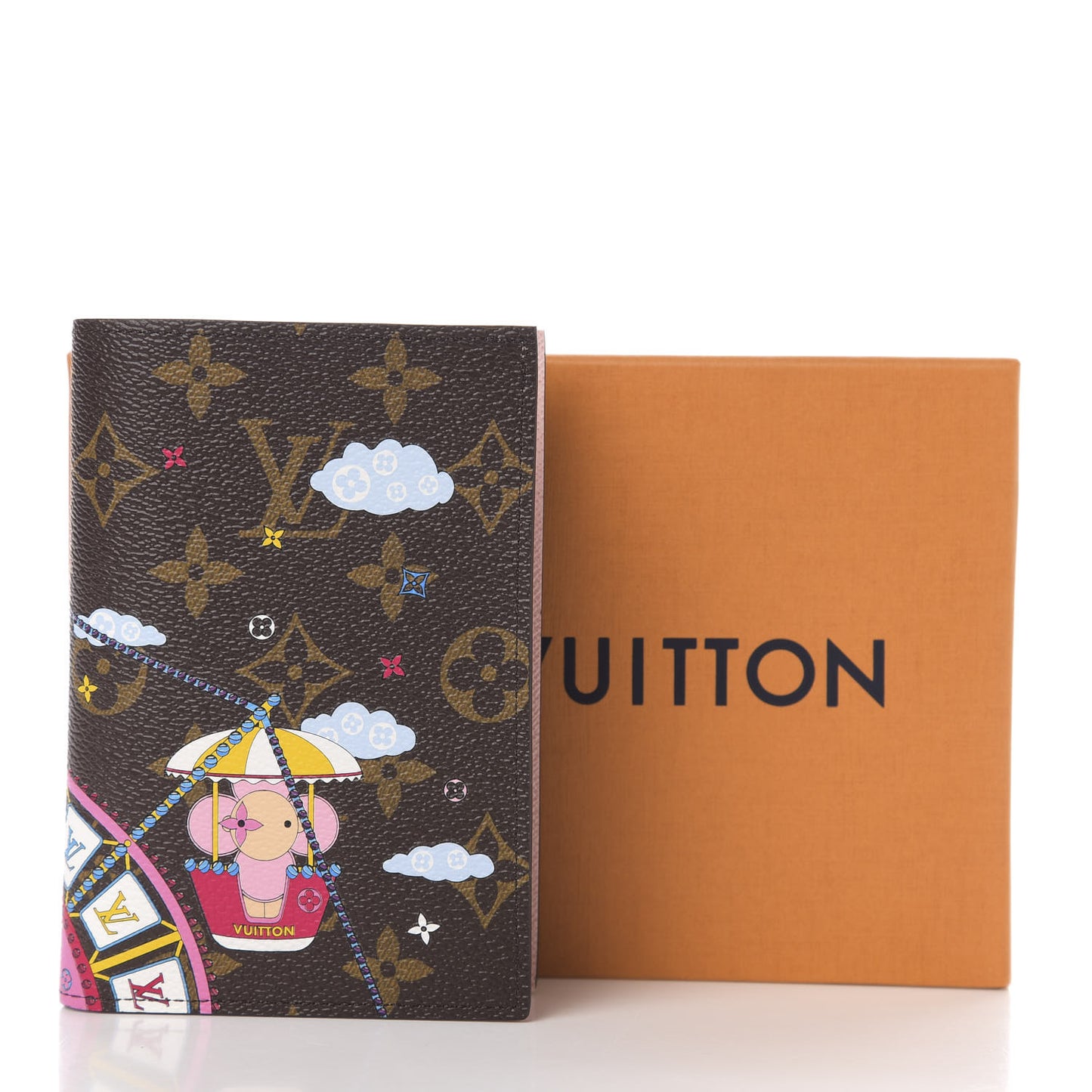 Monogram 2020 Christmas Animation Big Wheel Passport Cover Rose Ballerine