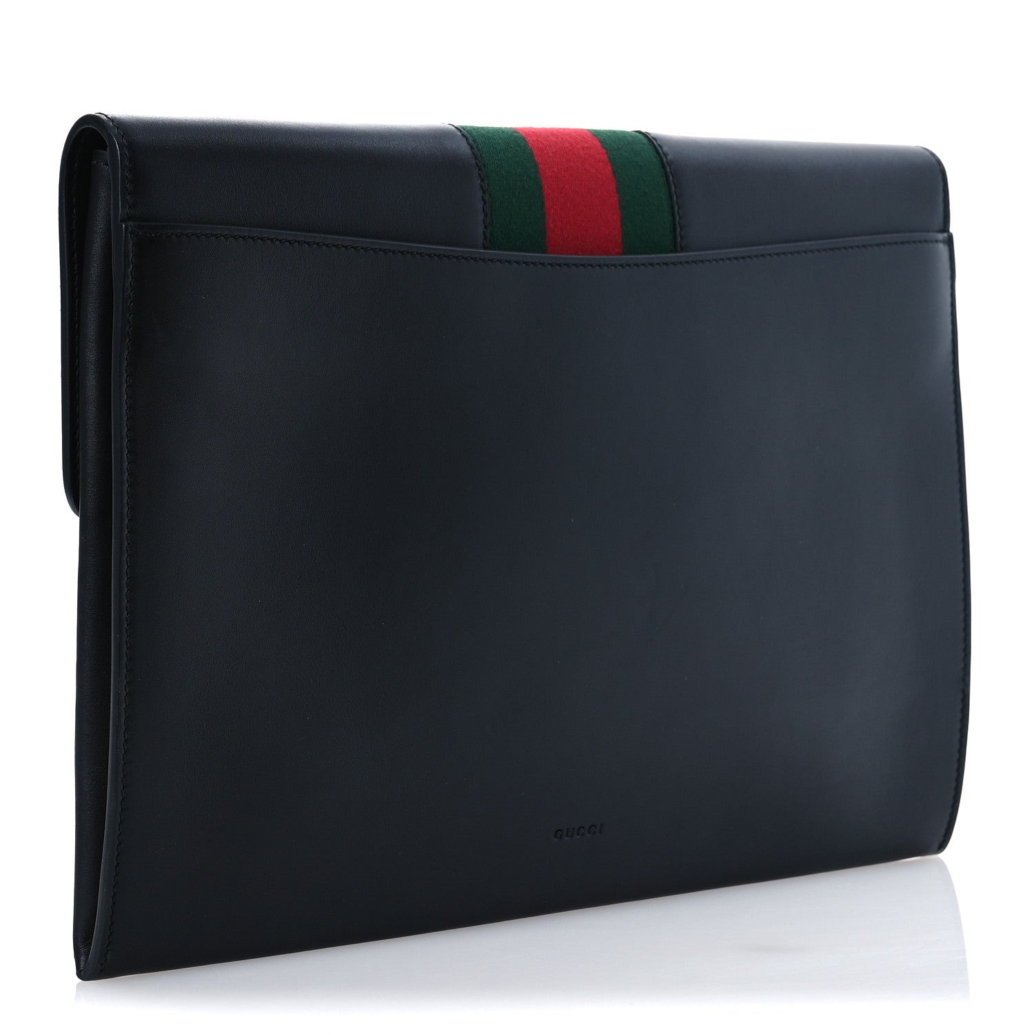 Gucci Calfskin Maxi Sylvie Clutch Black 3 of 7