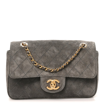 Chanel Suede Calfskin Mini Souplissimo Flap Dark Grey 1 of 11