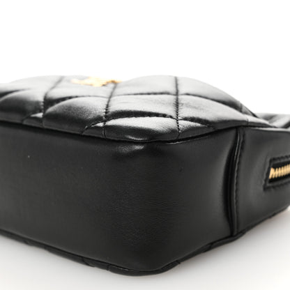 Chanel Shiny Lambskin Quilted Mini Camera Case Black 10 of 10