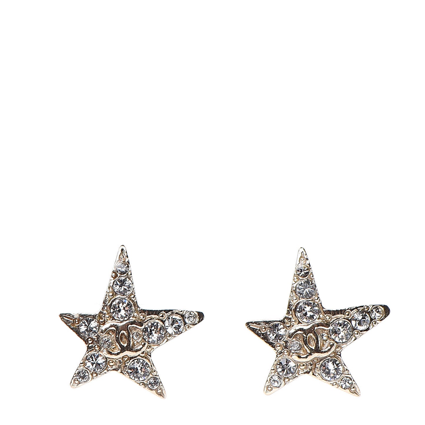 Swarovski Crystal CC Star Earphone Charms Gold