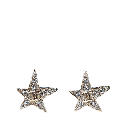 Chanel Swarovski Crystal CC Star Earphone Charms Gold 1 of 5