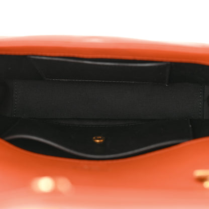 Saint Laurent Lambskin Chevron Quilted Mini Loulou Bag Celosia Orange 6 of 12