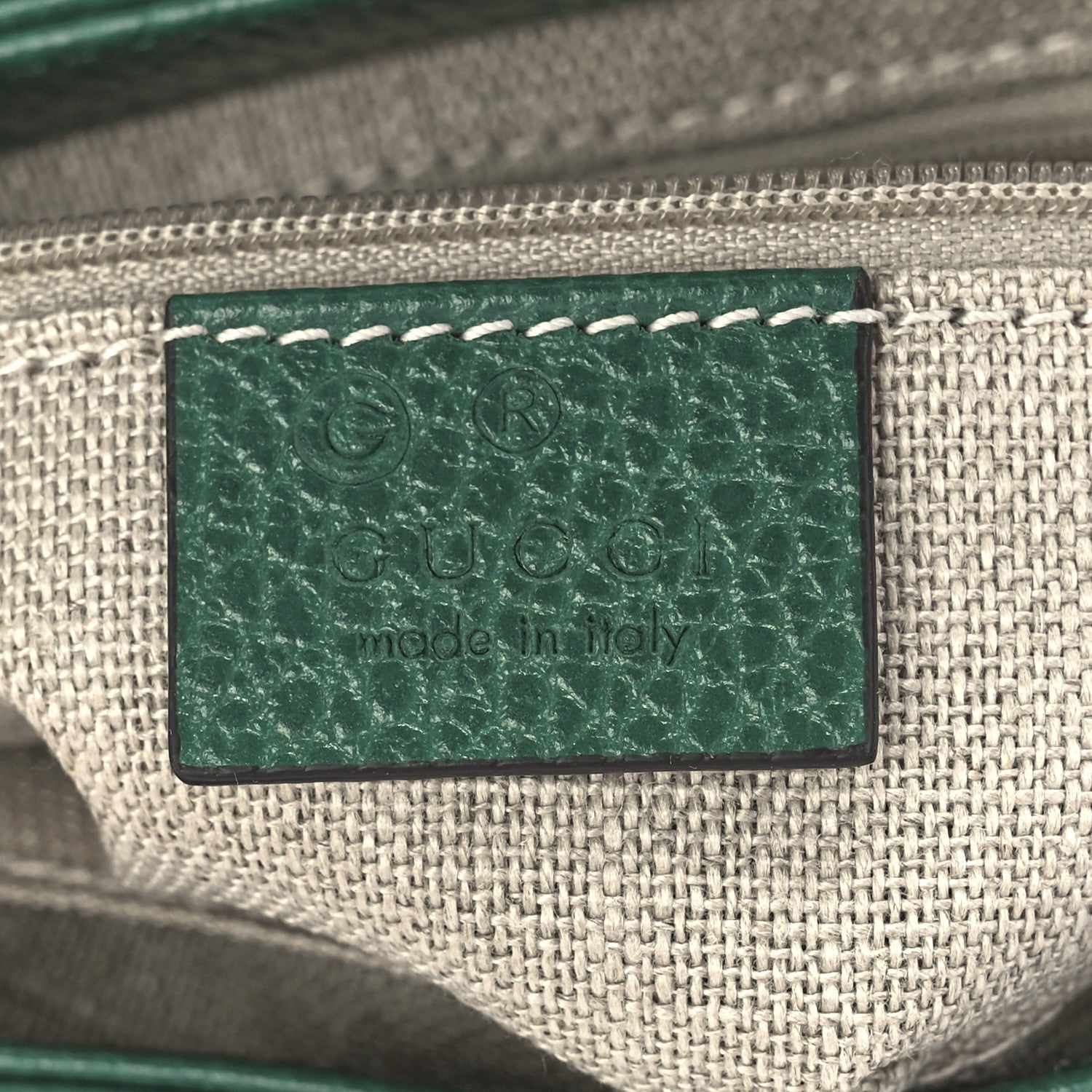 Gucci Dollar Calfskin Interlocking G Crossbody Bag Emerald 6 of 12