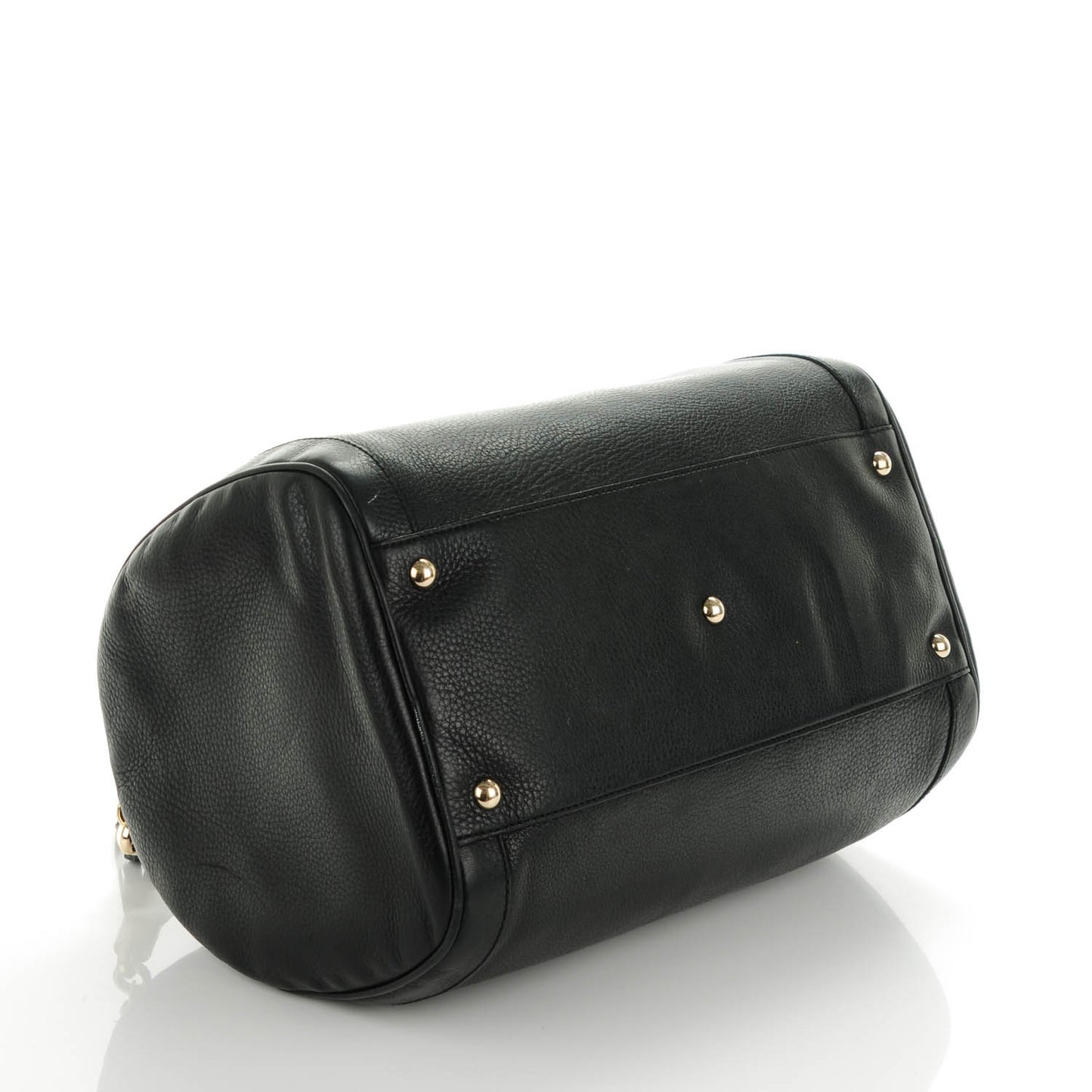 Pebbled Calfskin Medium Soho Boston Black