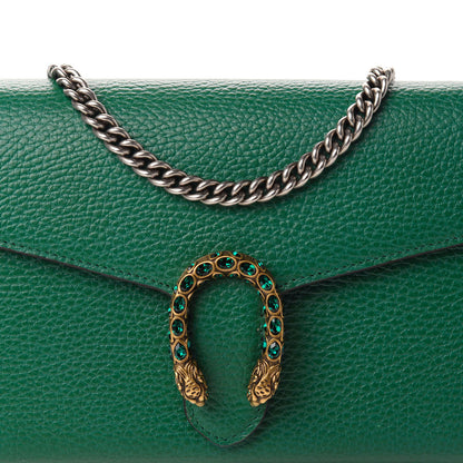 Gucci Calfskin Mini Dionysus Chain Wallet Emerald 10 of 10