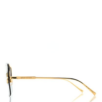 Louis Vuitton Metal Swarovski Crystal Star Light Sunglasses Z1664U Gold 3 of 10
