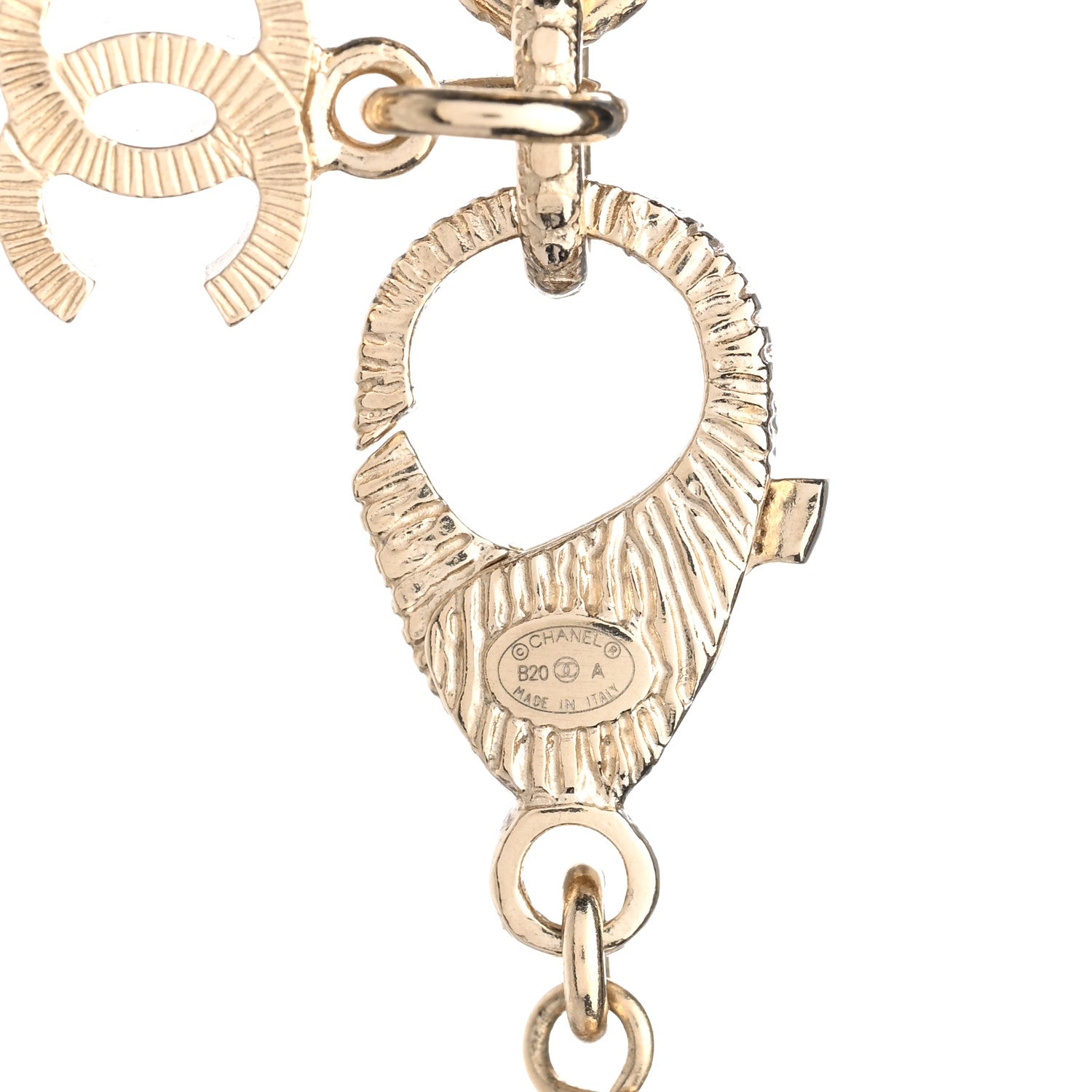 Chanel Pearl Crystal CC Necklace Gold 6 of 6