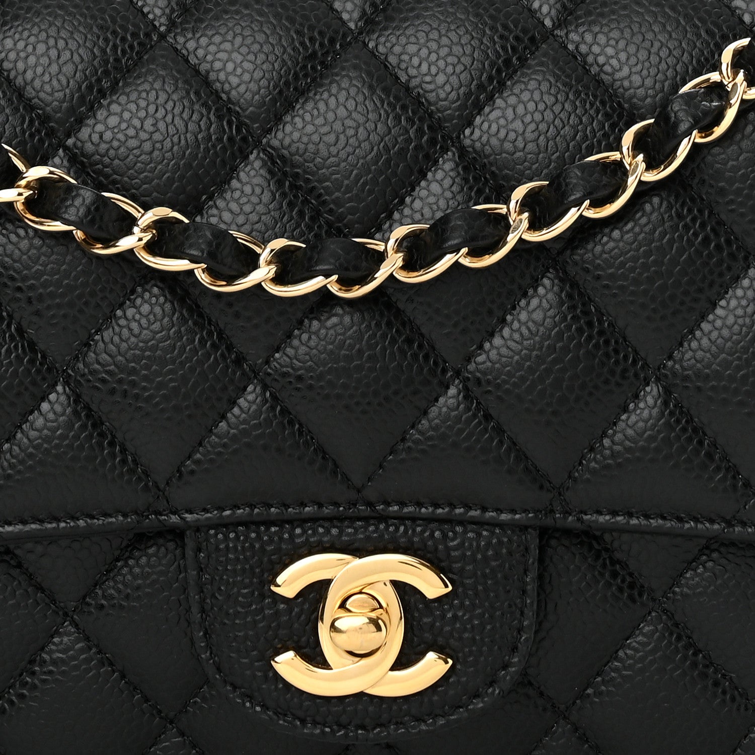 Chanel Caviar Quilted Medium Double Flap Black 7 of 8