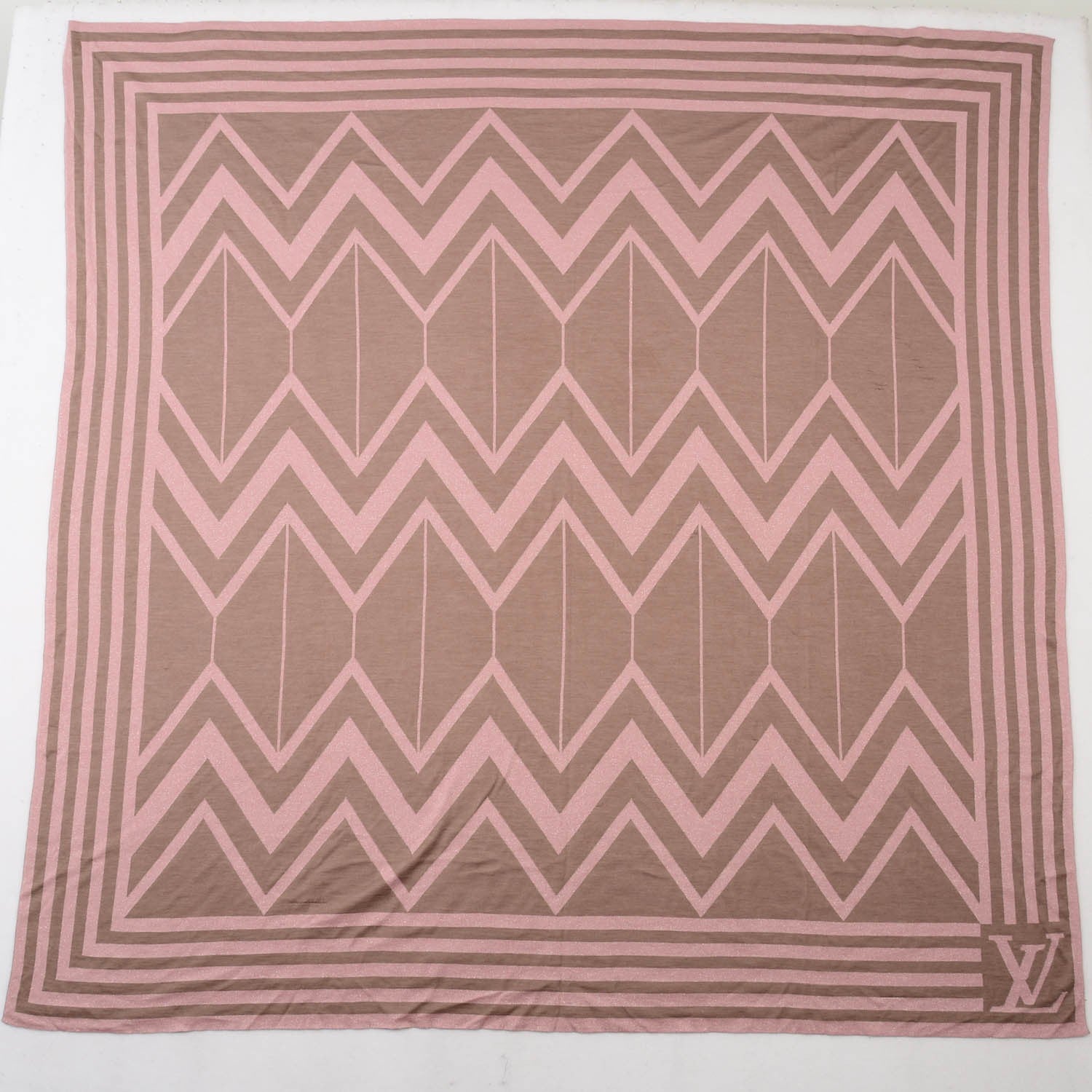 Louis Vuitton Cashmere Karako Beret and Shawl Set 3 of 9