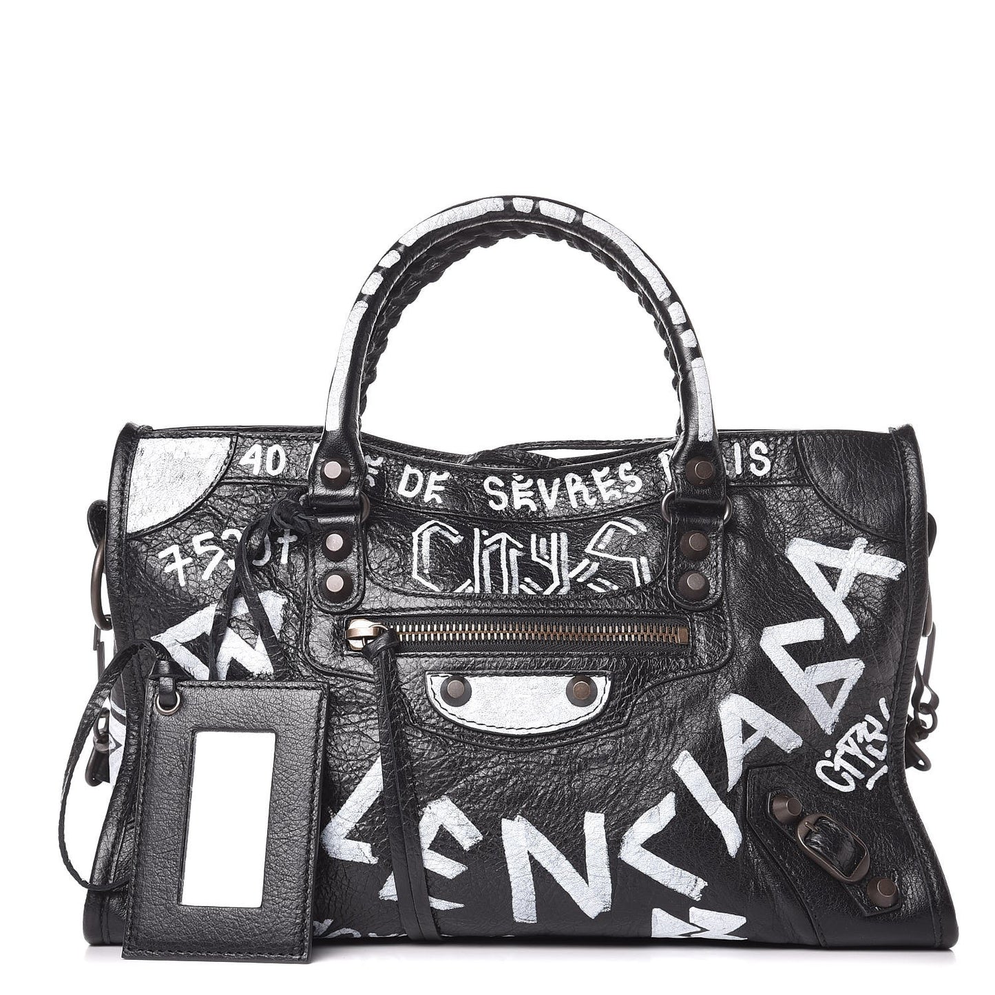 Agneau Classic Hardware Graffiti All Over S City Black