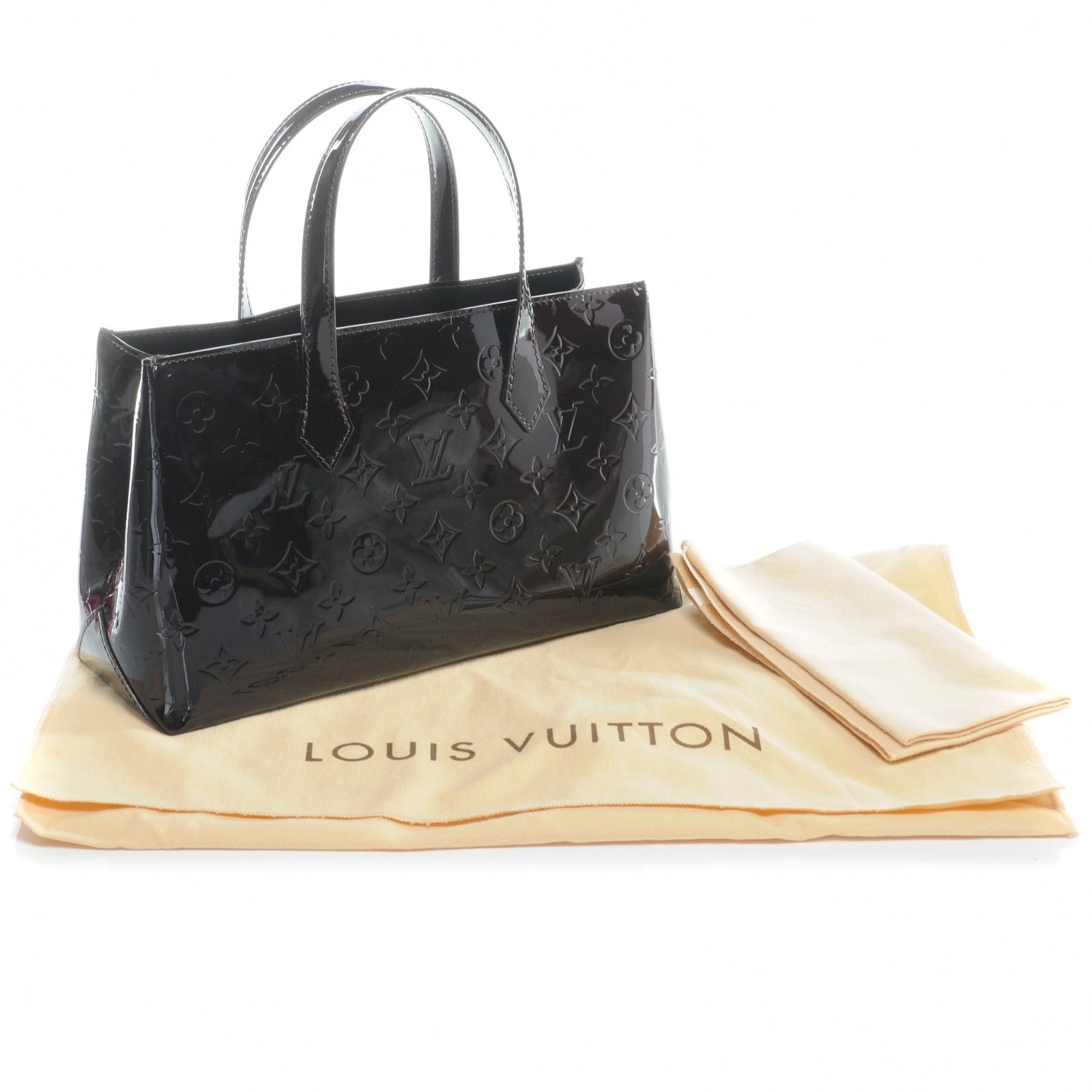 Louis Vuitton Vernis Wilshire PM Amarante 8 of 8