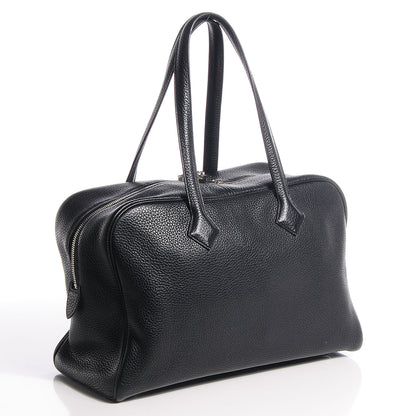Hermes Taurillon Clemence Victoria II 35 Black 10 of 17