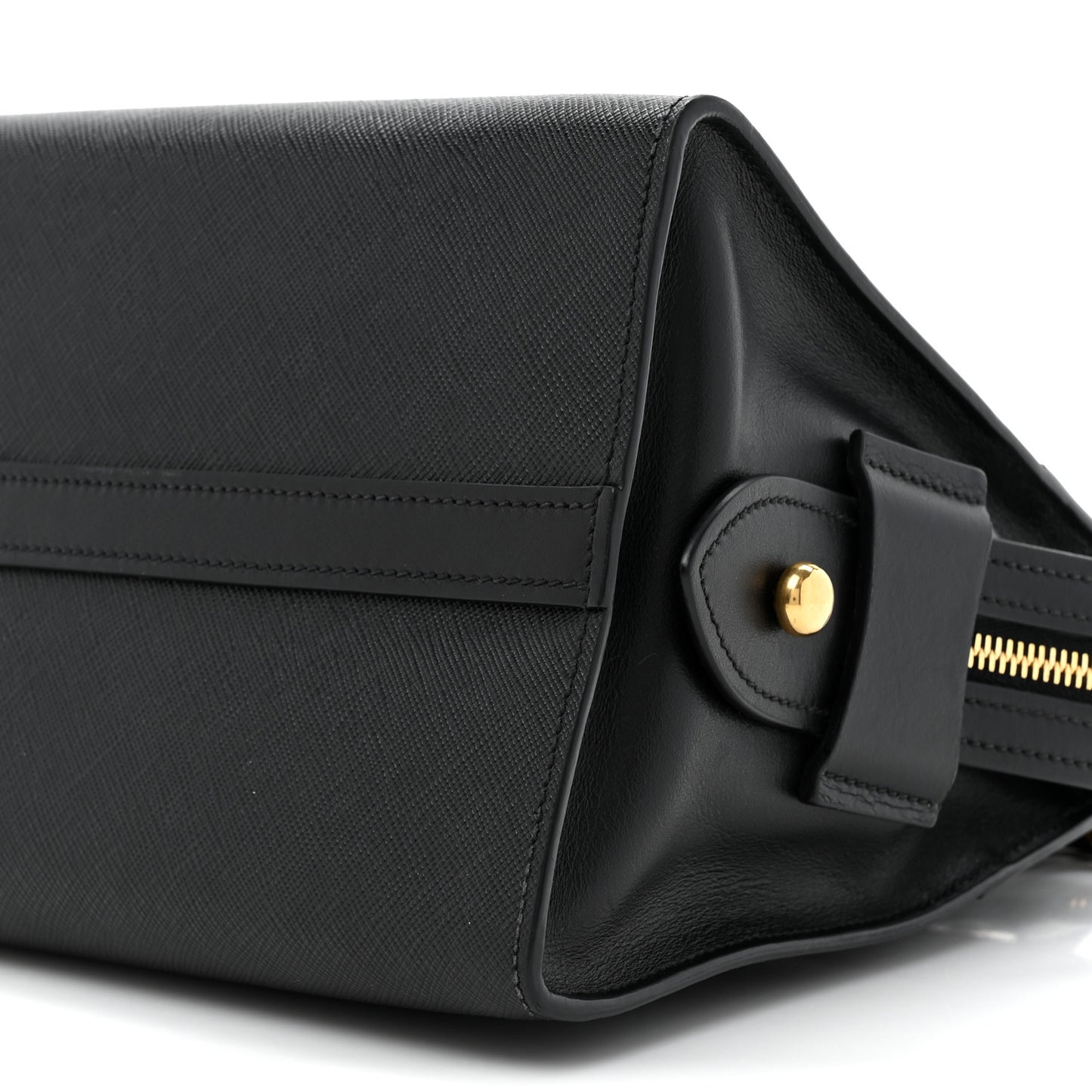 Saffiano City Calfskin Small Esplanade Tote Black