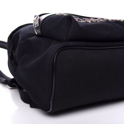 Saint Laurent Canvas Signature Heaven Embroidered Mini City Backpack Black 10 of 11