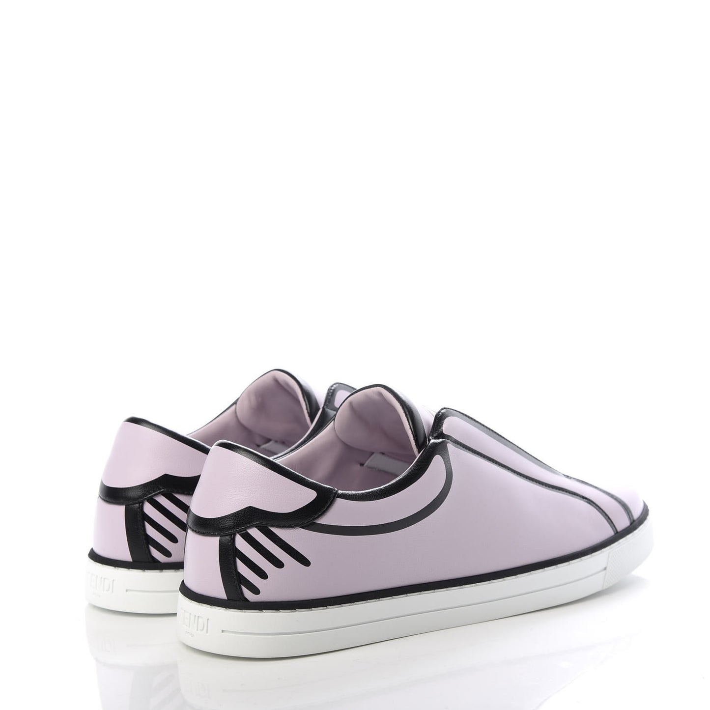 X JOSHUA VIDES Nappa Rockoclick Slip On Sneakers 38 Pink Xiloph White Black