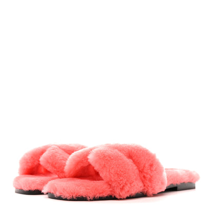 Hermes Woolskin Oran Sandals 38 Rose Du Desert 4 of 9