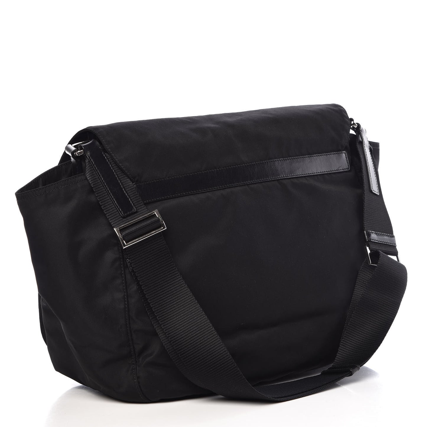 Nylon Vela Sport Messenger Bag Black