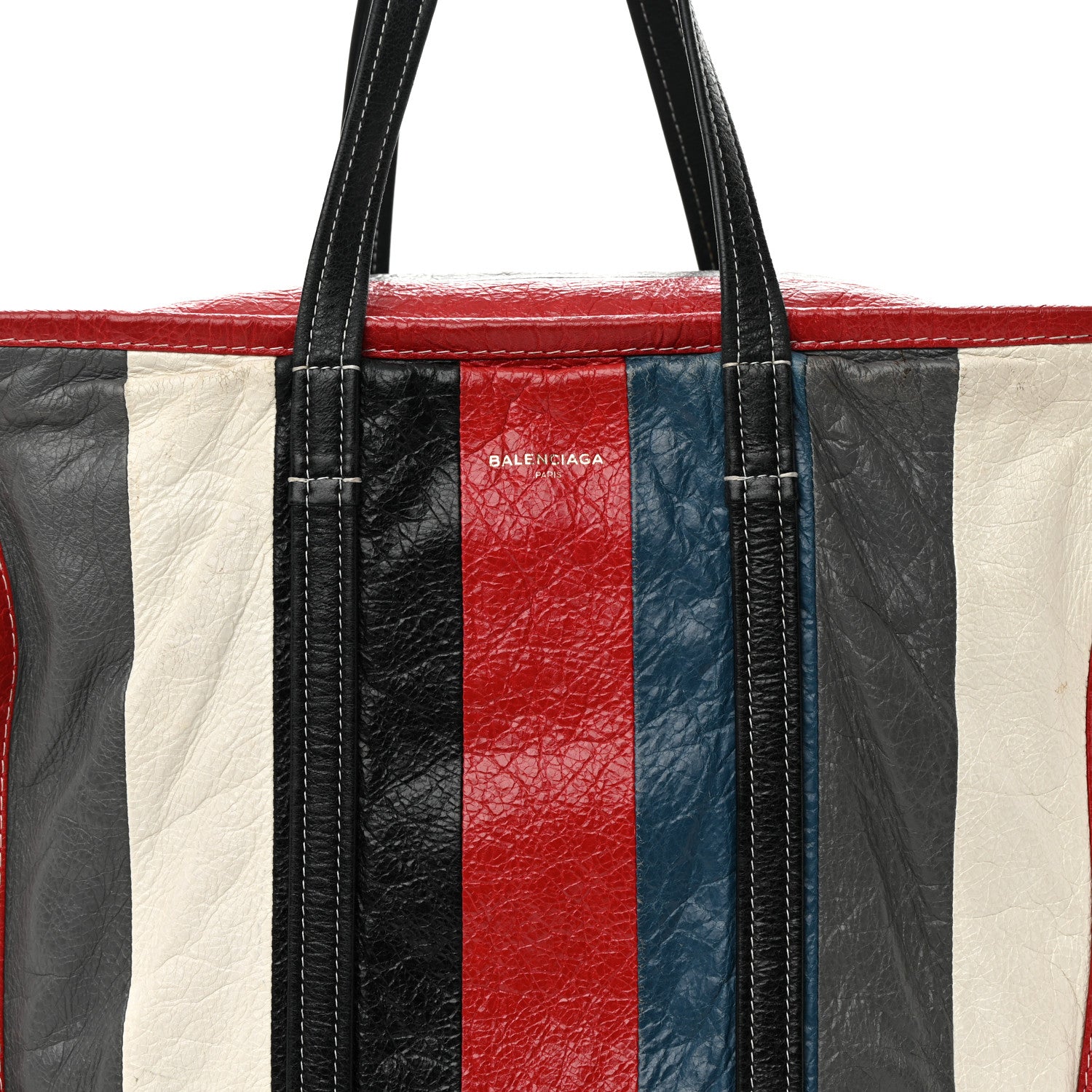 Balenciaga Agneau Arena Multicolore Medium Bazar Shopper Tote Grey White Black Red Blue 8 of 22
