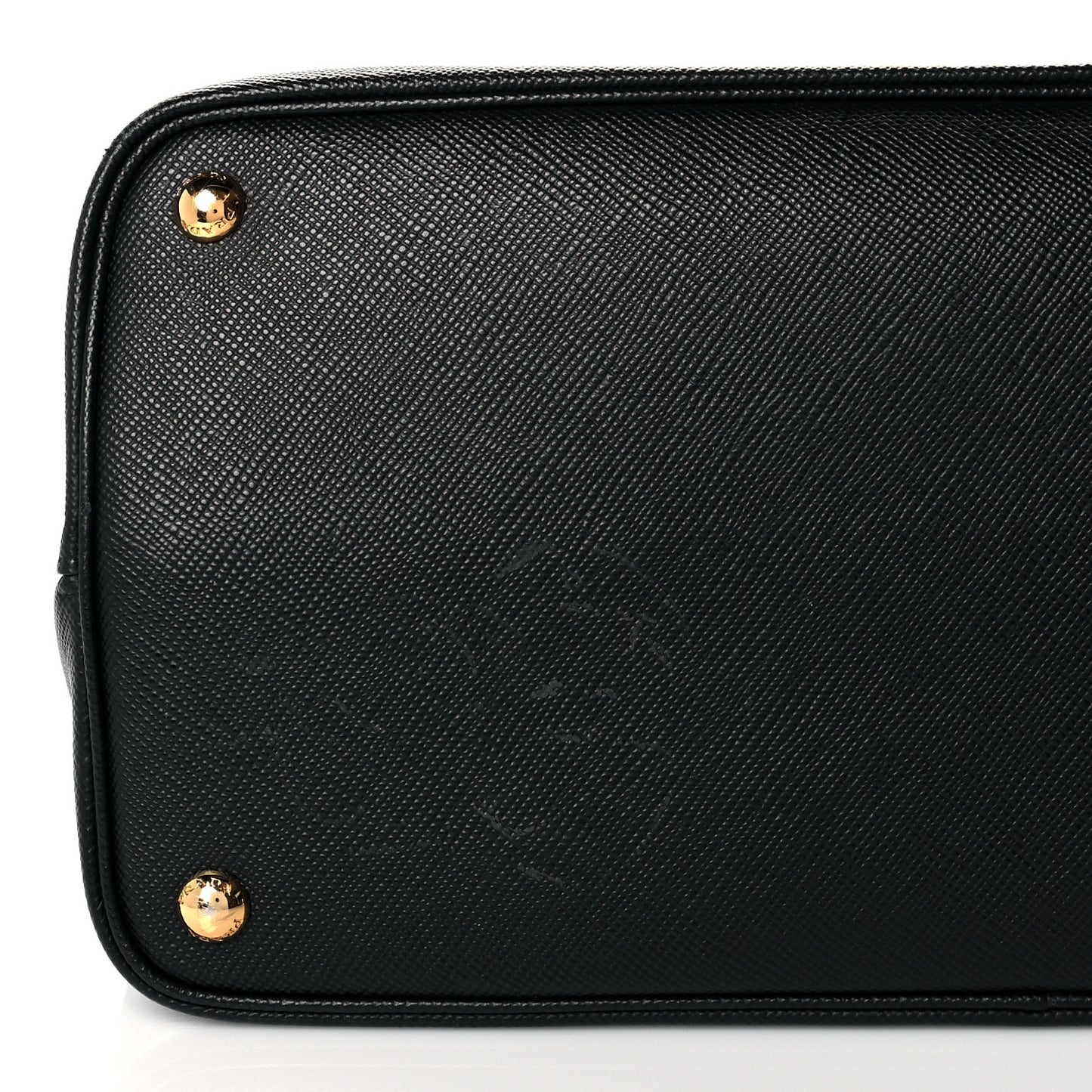 Saffiano Cuir Large Double Bag Black Fuoco