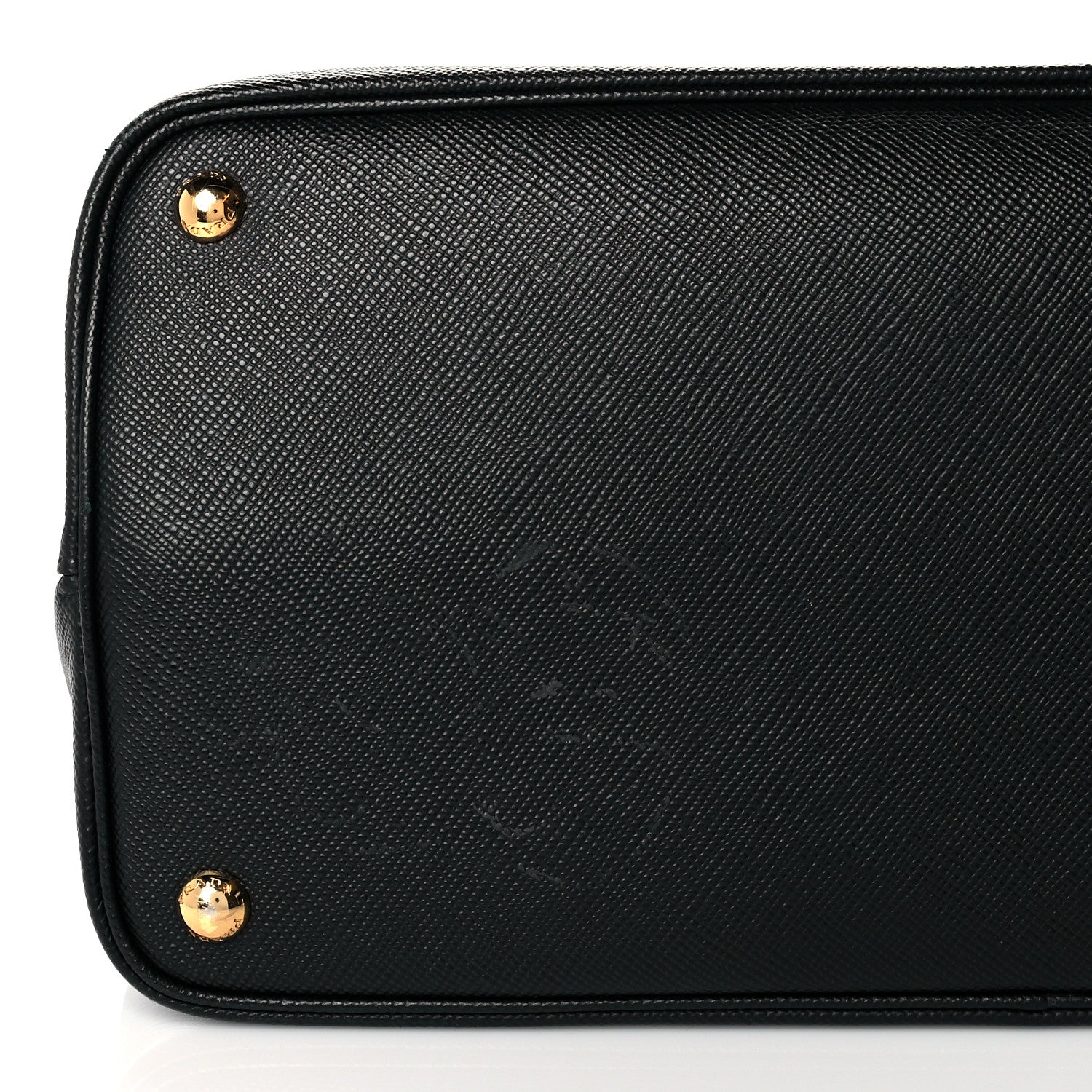 Prada Saffiano Cuir Large Double Bag Black Fuoco 12 of 12