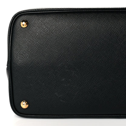 Prada Saffiano Cuir Large Double Bag Black Fuoco 12 of 12
