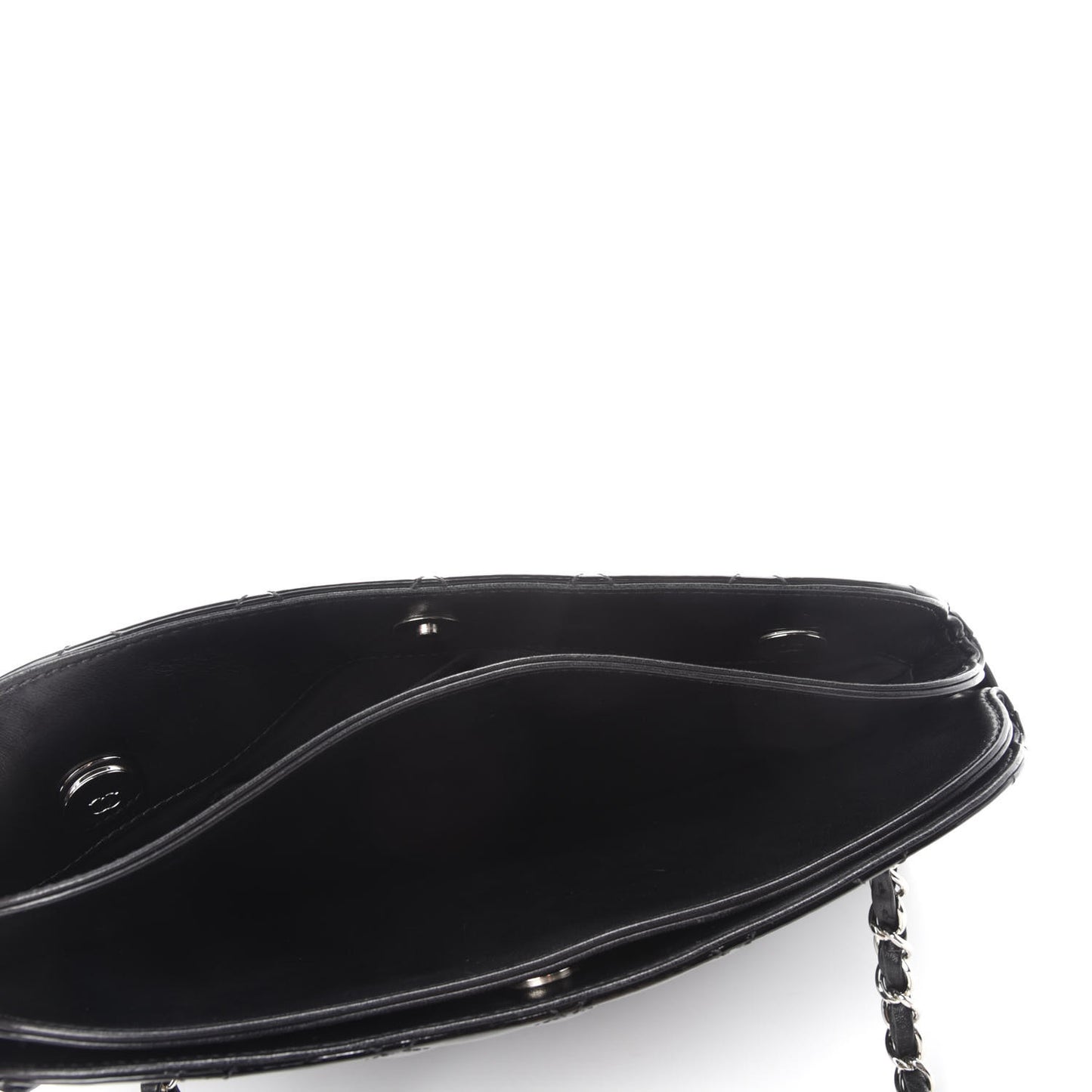 Patent Quilted Just Mademoiselle Bowling Bag Black